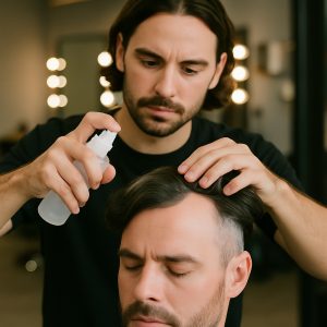 اسپری ریموور چسب پروتز مو توسط آرایشگر – ایران کارن
