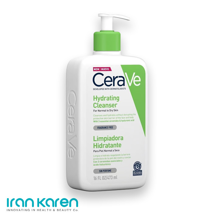 ژل شستشوی مرطوب‌کننده CeraVe مناسب پوست نرمال تا خشک حجم 473 میلی‌لیتر